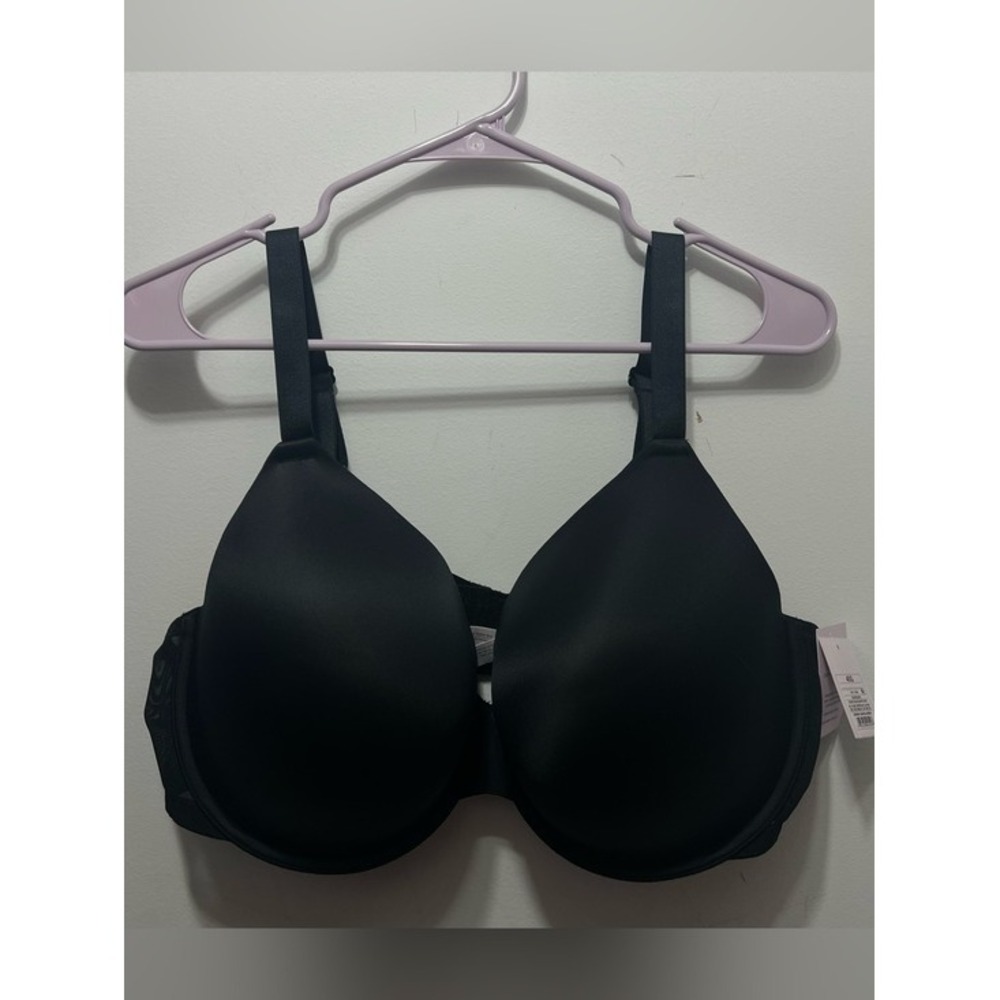 Auden Smooth Lightly Lined Comfort Wire Demi Coverage Bra Black 40G NWT
